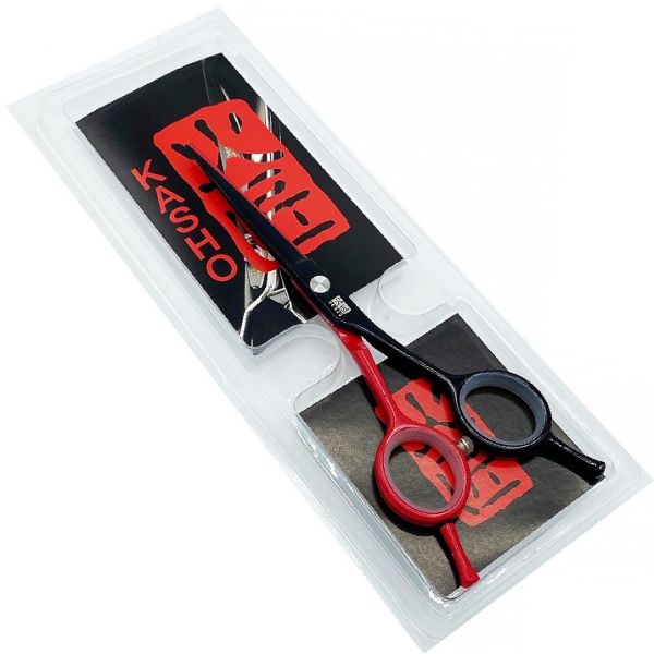 KASHO Hairdressing scissors 5.5" black-red